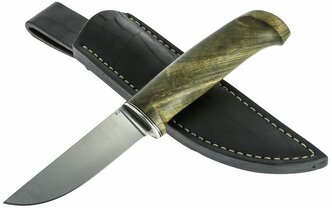 Нож Барбус малый (сталь D2, рукоять стабилизированный корень тополя)