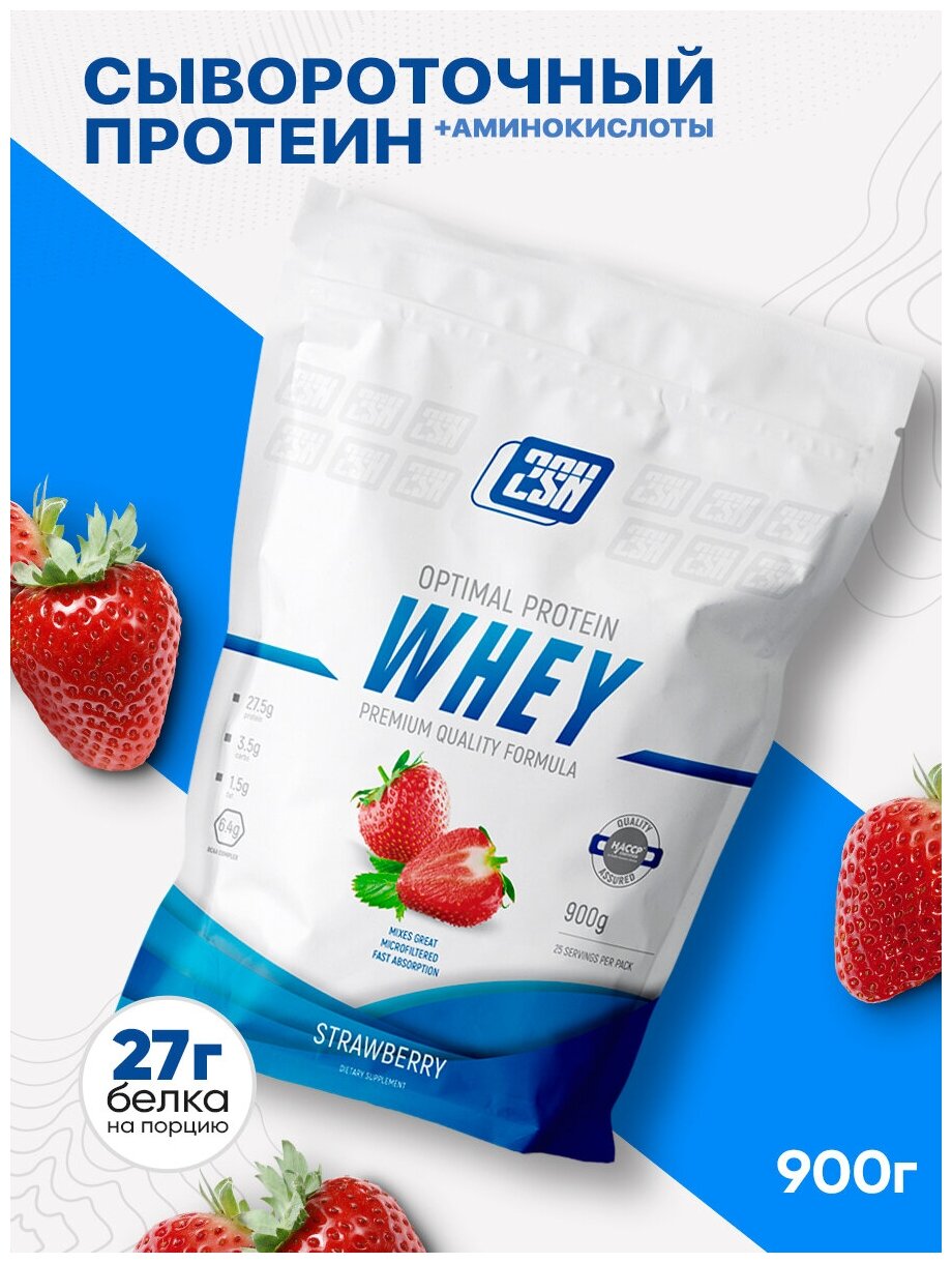 Сывороточный протеин 2SN Whey Protein 900г Клубника