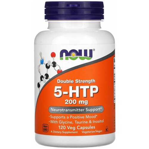 NOW Foods 5-HTP 200 мг with Glycine Taurine Inositol 120 капсул