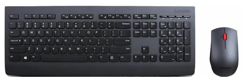 Комплект (клавиатура+мышь) LENOVO Combo Professional, USB, беспроводной, черный [4x30t25796]