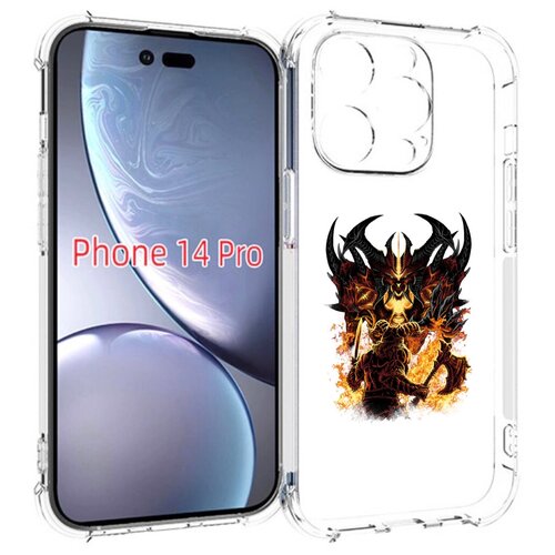 Чехол MyPads демон shadow fiend для iPhone 14 Pro задняя-панель-накладка-бампер