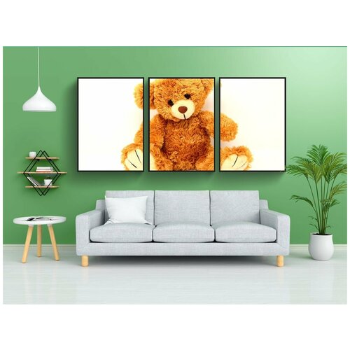 фото Набор модулных постеров для интерьера "тедди, чучело, медвежонок" 60x90 см. в тубусе, без рамки lotsprints