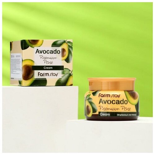 Лифтинг-крем для лица FarmStay Avocado Premium Pore Cream с авокадо, 100 г farmstay avocado premium pore cream антивозрастной крем для лица с авокадо