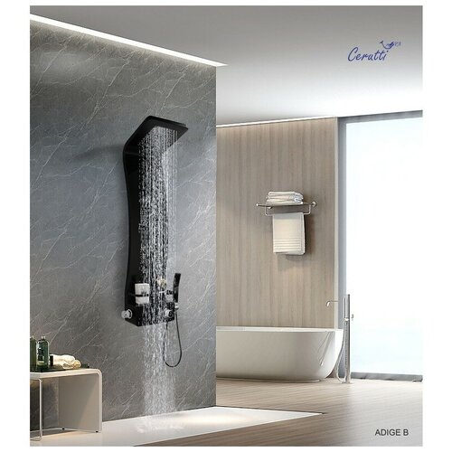 Душевая панель из нержавеющей стали Cerutti Spa Adige B CT8980 Черная