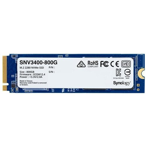 Накопитель SSD SYNOLOGY M.2 2280 800Gb PCIe 3.0 NVMe (SNV3400-800G)