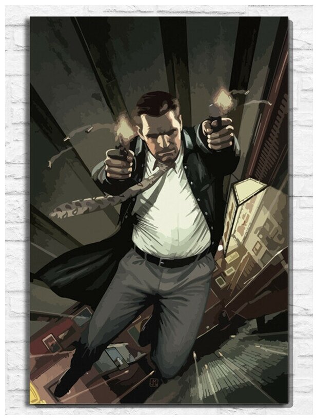 Картина по номерам на холсте игра Max Payne 3 (PS, Xbox, PC, Switch) - 9804 В 60x40