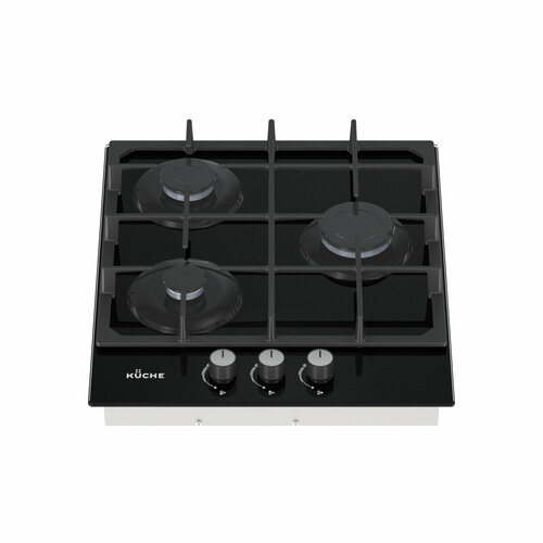 Варочная панель газовая KUCHE GGH 430 BF встраиваемая черная независимая 977600₽