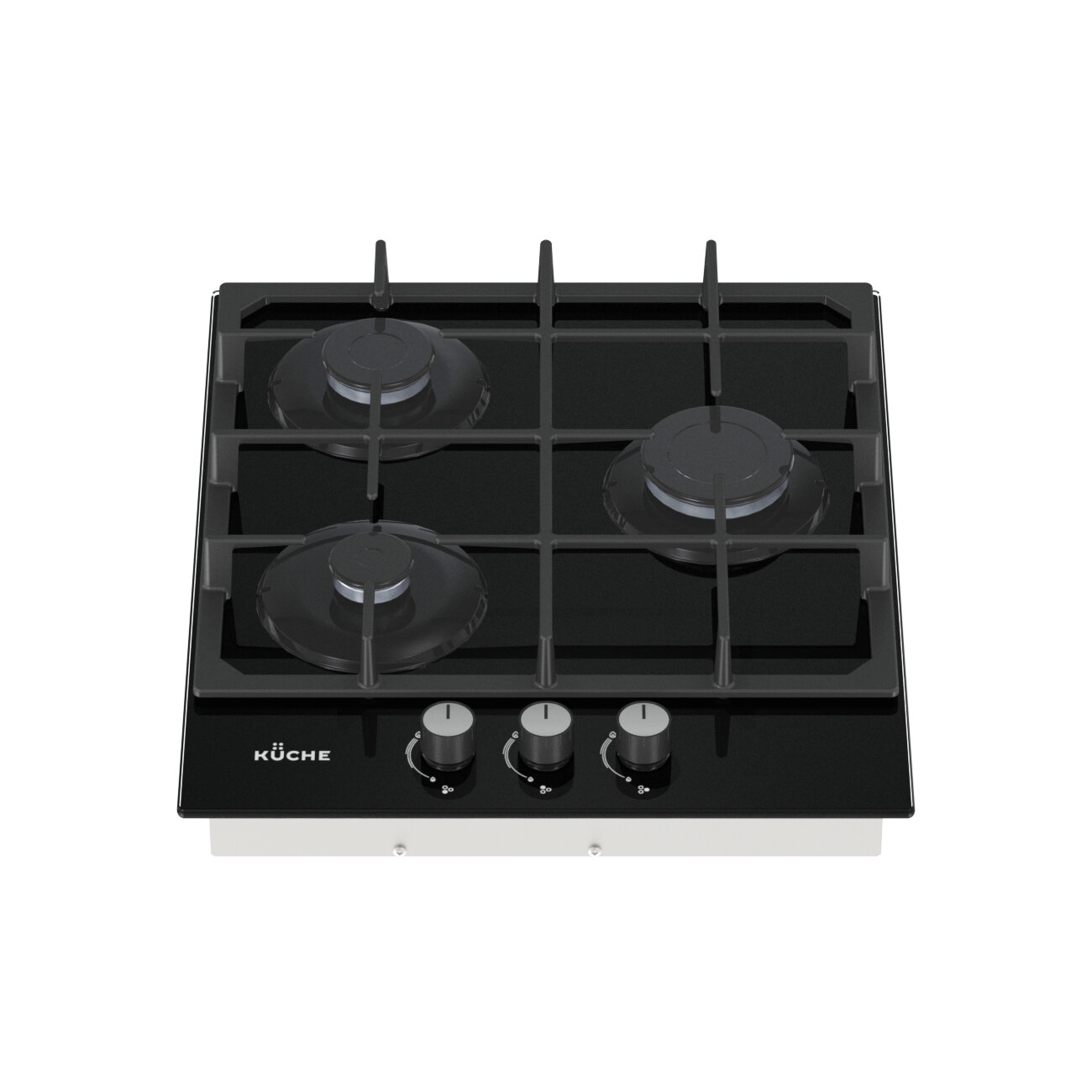 фото Варочная панель газовая KUCHE GGH 430 BF встраиваемая черная независимая