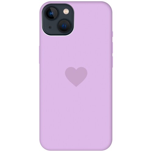 Силиконовый чехол на Apple iPhone 13 / Эпл Айфон 13 с рисунком Heart Soft Touch сиреневый силиконовый чехол на apple iphone 13 эпл айфон 13 с рисунком amazing callas soft touch сиреневый