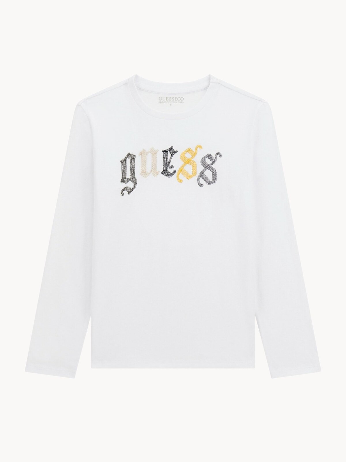 Лонгслив GUESS LS T-SHIRT, размер 8 лет, белый