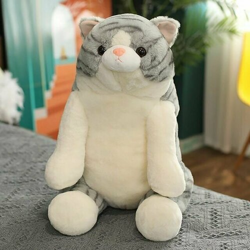 Мягкая плюшевая игрушка Ленивый Кот/серый/40 см мягкая плюшевая игрушка ленивый кот рыжий 40 см