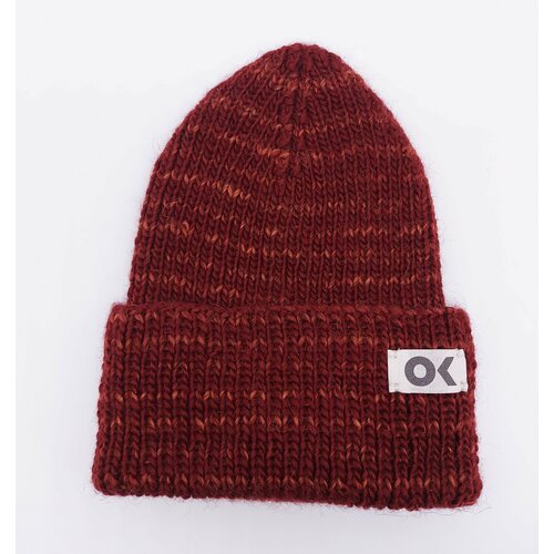 фото Шапка бини ok, размер onesize, коричневый