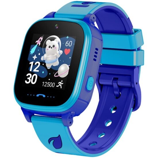 Детские умные часы Leef Nimbus+SIM-карта Мегафон "Год связи", цвет синий+голубой