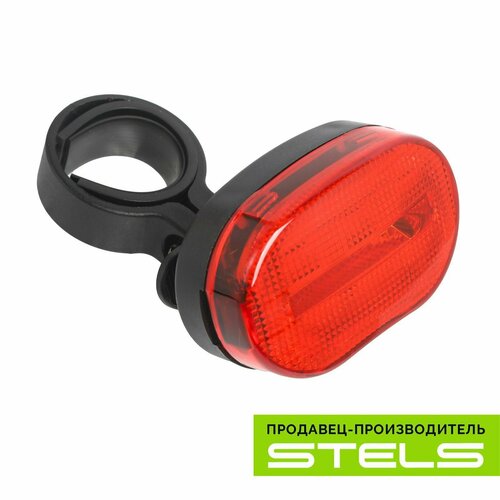фото Фонарь велосипедный задний stels jy-153t, 3 светодиода, 3 режима, красно-чёрный new