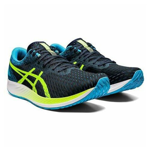 фото Кроссовки asics, размер 8,5 us, голубой, зеленый