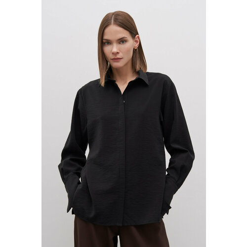 Блуза FINN FLARE, размер L, черный finn flare базовый мужской пуловер прямого силуэта
