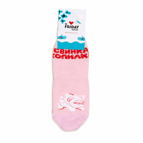 фото Носки st. friday размер 30-33, белый, красный