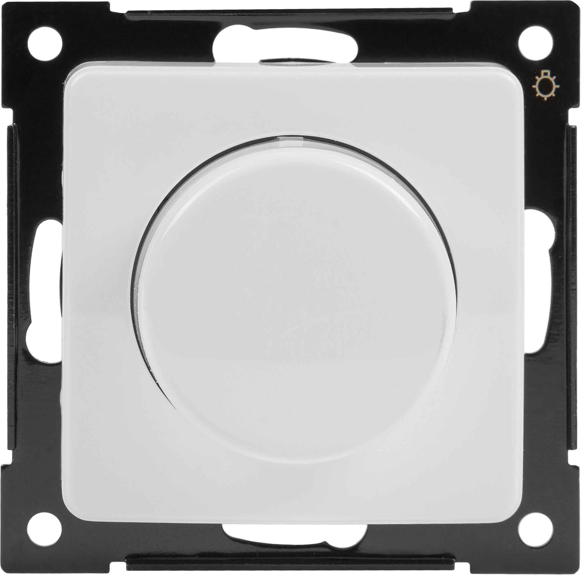 фото Диммер встраиваемый Hegel поворотно-нажимной цвет белый