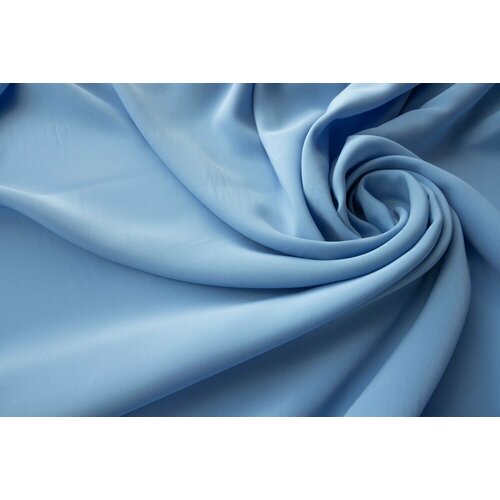 Ткань крепдешин припыленно-голубого цвета