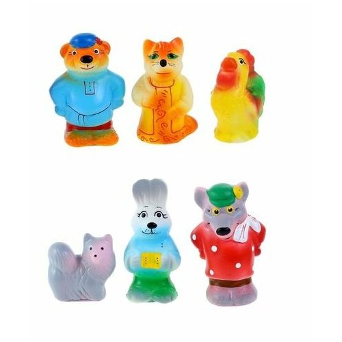 Набор резиновых игрушек «Зайкина избушка» набор резиновых игрушек зайкина избушка
