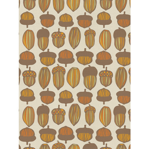 Отрезная ткань для мебели Ambesonne "Разнообразие желудей" метражом для рукоделия и шитья, оксфорд, 155 см