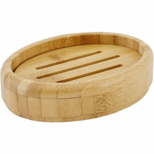 Мыльница бамбук цвет бежевый