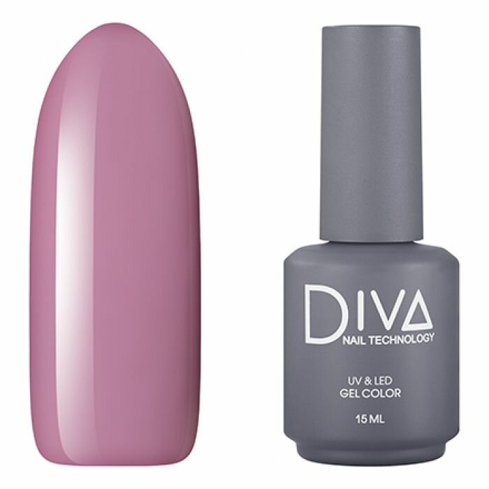 Гель-лак для ногтей Diva Nail Technology плотный, светлый, насыщенный, розовый, 15 мл