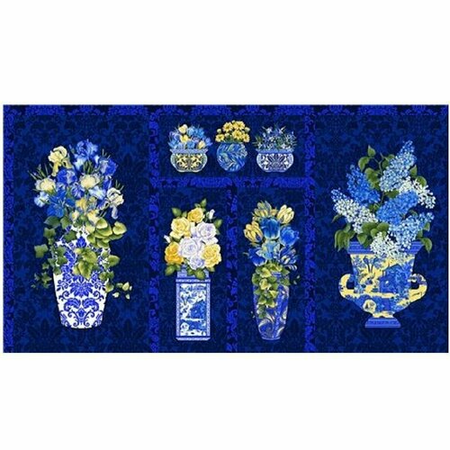 Ткань для пэчворка Botanica III Floral Panel 60х110 см. Хлопок 100%