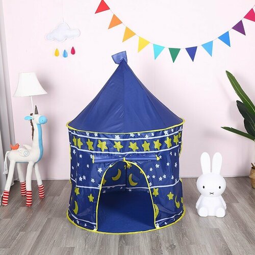 фото Палатка детская игровая "шатер", синего цвета no brand