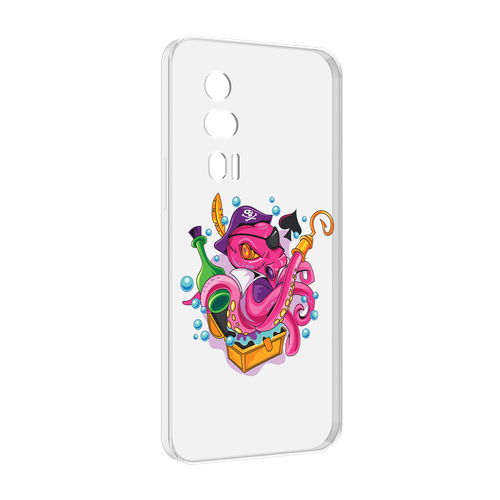 Чехол MyPads осьминог пират детский для Xiaomi Redmi K60 задняя-панель-накладка-бампер