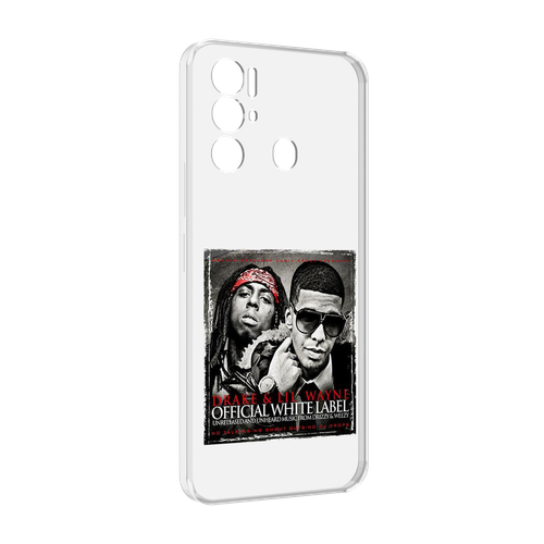 Чехол MyPads Drake - Official White Label для Tecno Pova Neo 4G задняя-панель-накладка-бампер