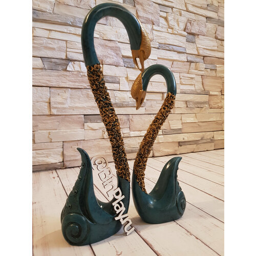 Статуэтка Лебеди зеленые