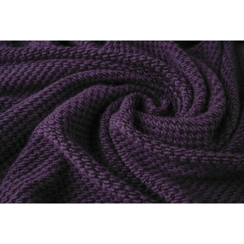 Ткань шерстяное букле фиолетового цвета