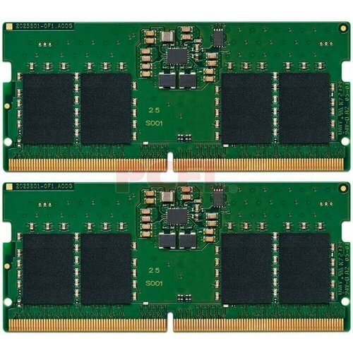 Оперативная память 16Gb DDR5 4800MHz Kingston ValueRAM SO-DIMM 2x8Gb KIT KVR48S40BS6K2-16 632400₽