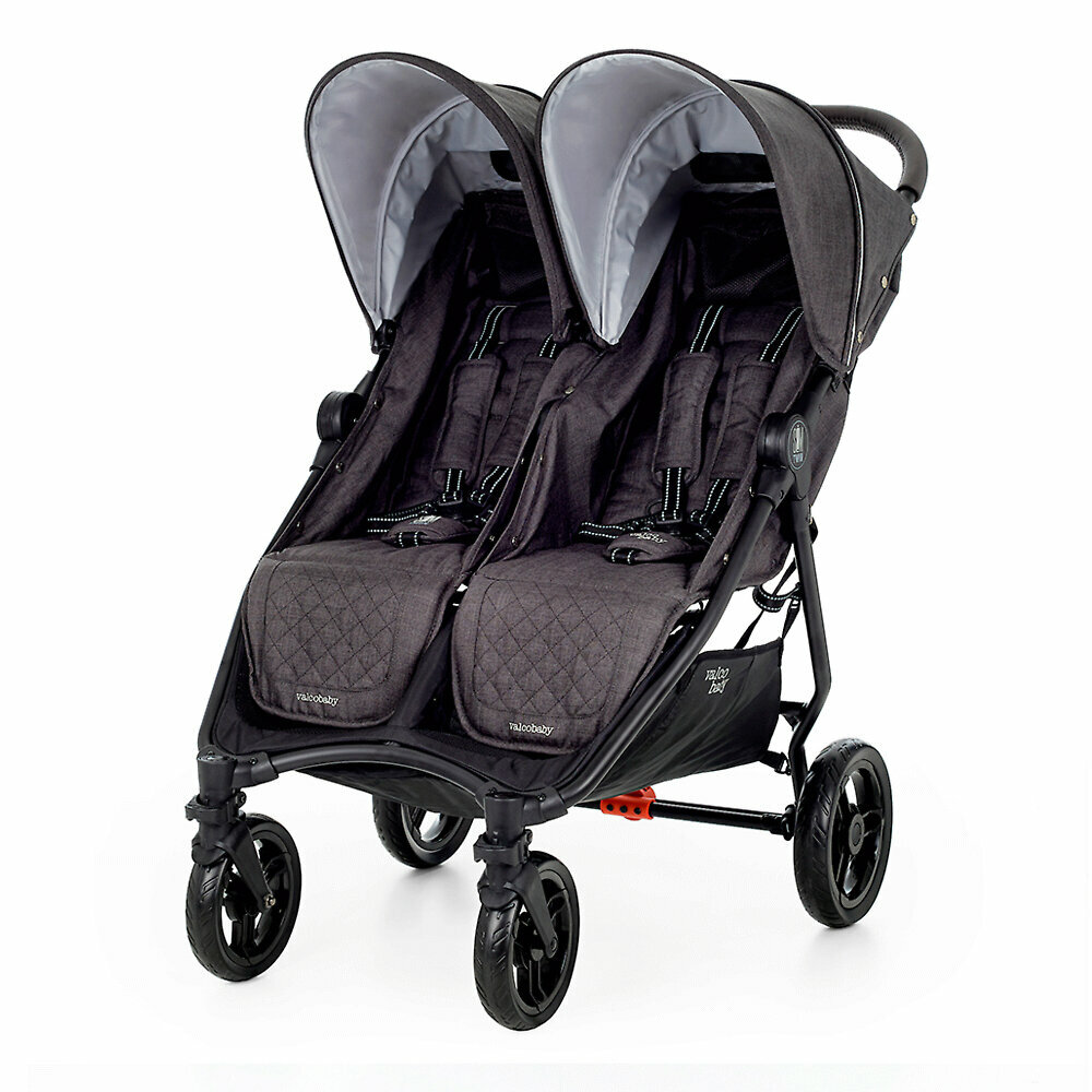 Прогулочная коляска для двойни Valco Baby Slim Twin, цвет Charcoal (Графитовый), артикул производителя 0167