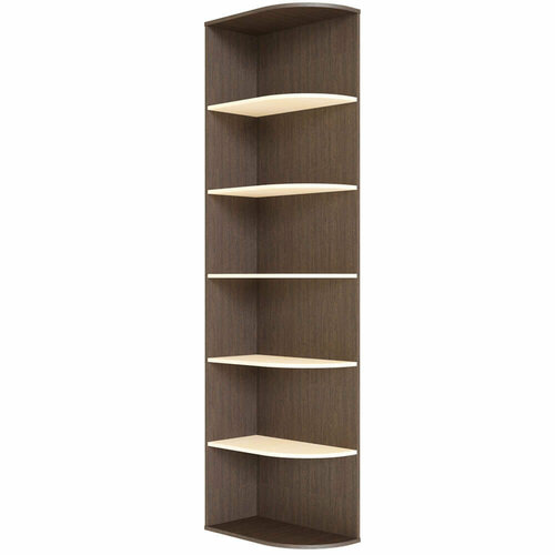 Стеллаж приставной угловой СПУ-1 (Пирамида) цвет Венге/Дуб молочный