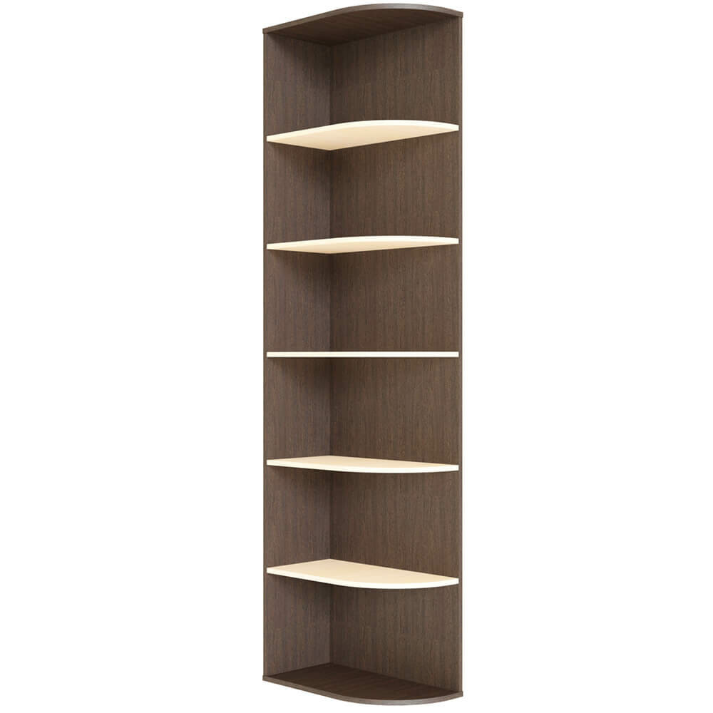 фото Стеллаж приставной угловой СПУ-1 (Пирамида) цвет Венге/Дуб молочный