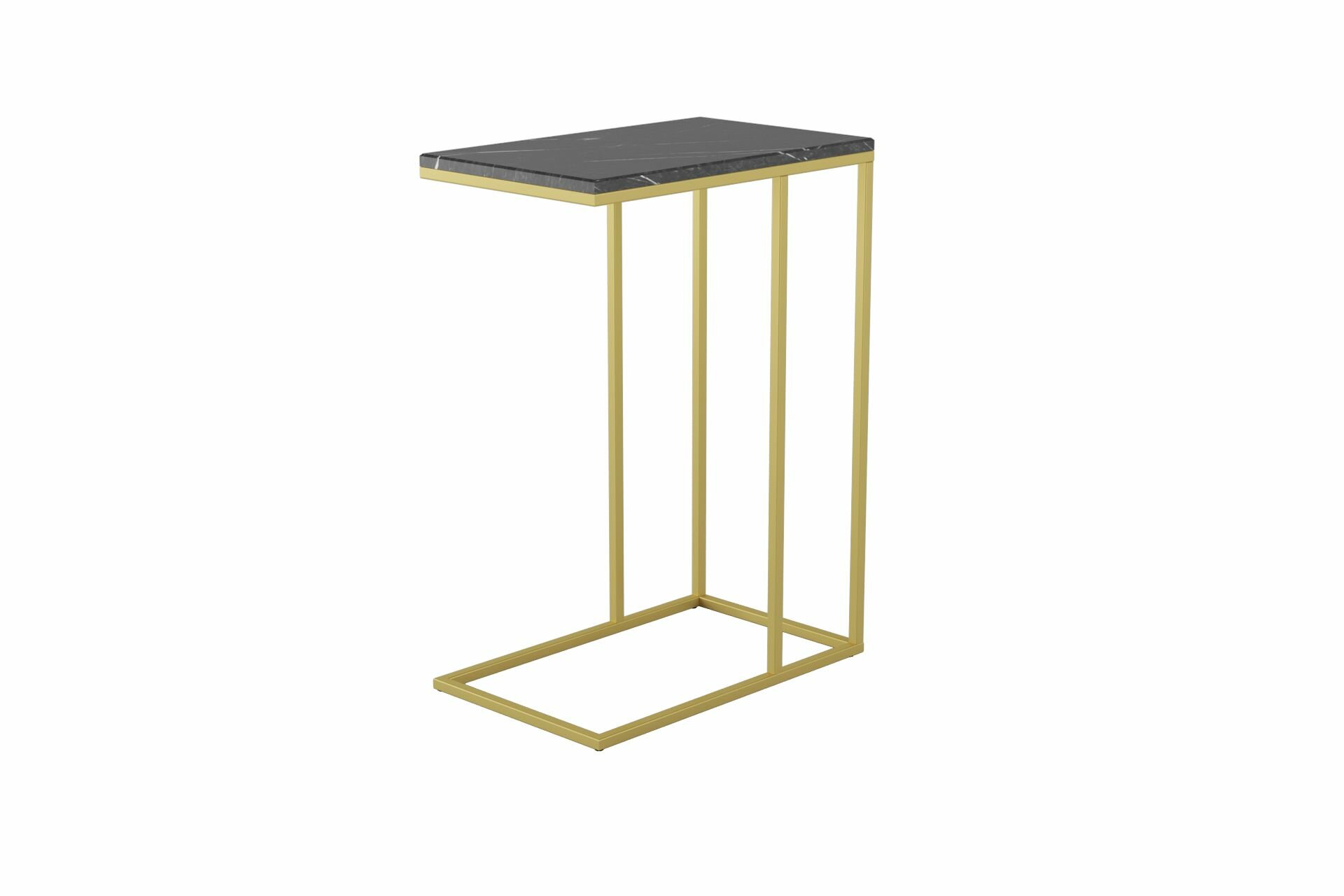 фото Стол придиванный Калифорния Агами Голд Черный мрамор