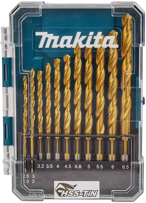 Набор сверл Makita D-72855 по металлу (13пред.) для дрелей