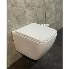 Bahenberg Melle 51х35х33 безободковый сиденьем дюропласт микролифт белый B20-08