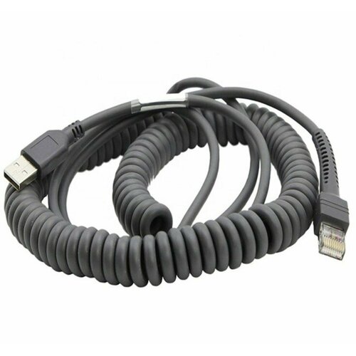 Кабель USB Zebra ASSY: Cable - Shielded USB: Series A, 9ft. (2.8m), Coiled, BC1.2 (High Current), -30C (CBA-UF6-C12ZAR)