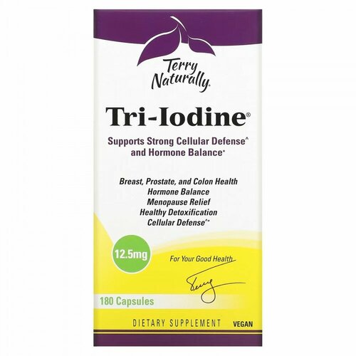 Terry Naturally, Tri-Iodine, 12.5 mg, 180 Capsules