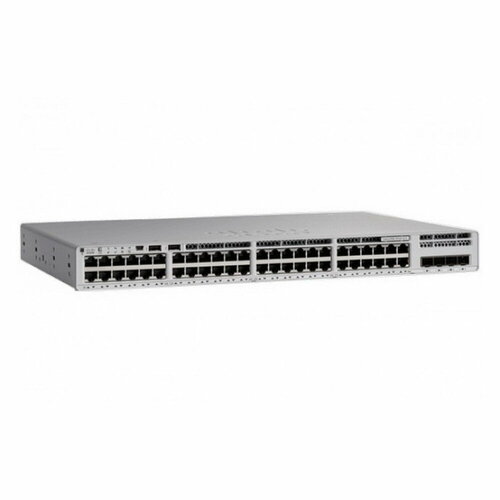 Catalyst 9200 48-port full PoE+, Modular uplink option, PS 1x1kW, Network Essentials, PoE 740/1440W , C9200-48P-E