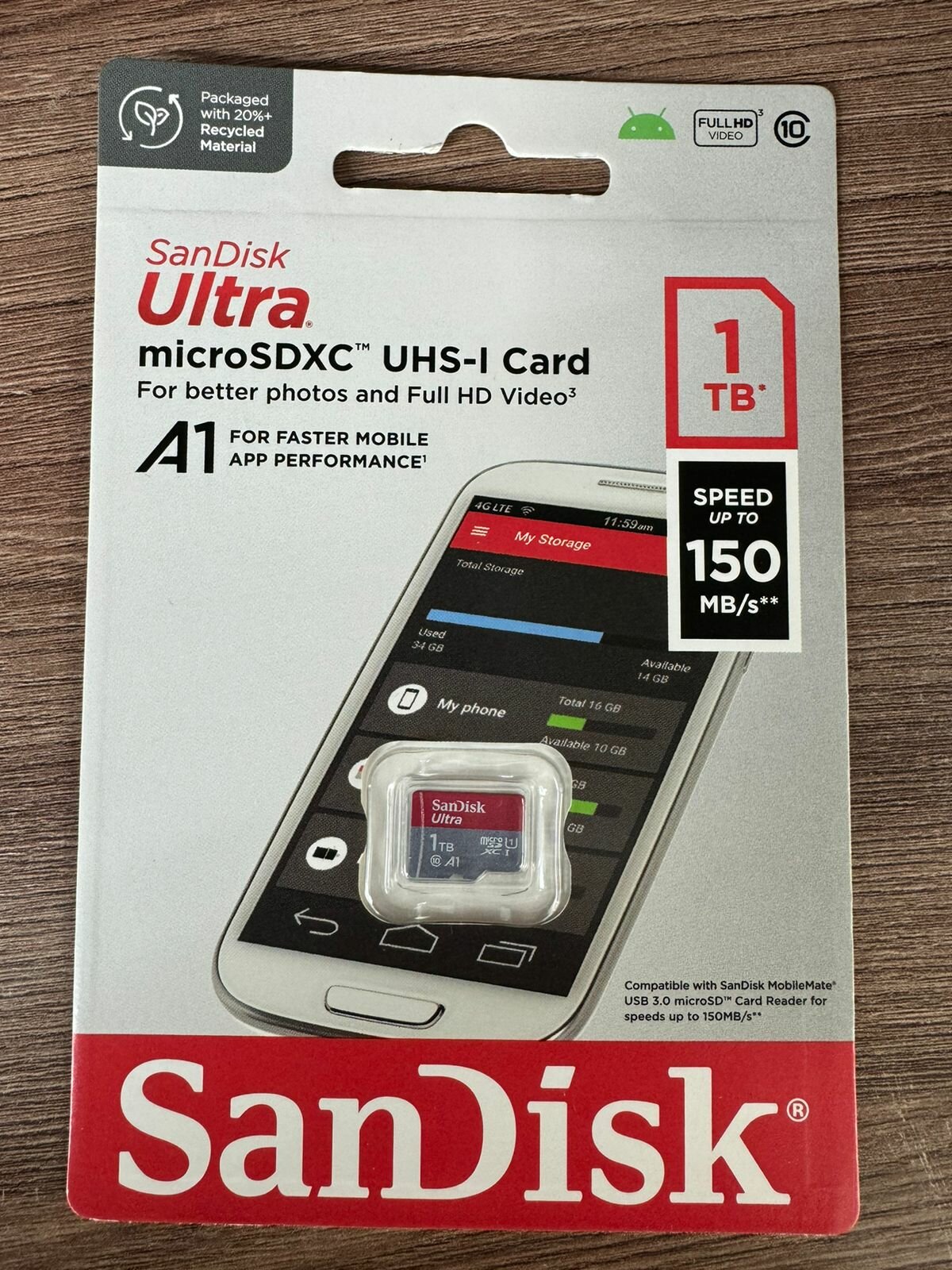 Карта памяти SanDisk Ultra microSDXC 1Tb class 10 UHS-1 A1