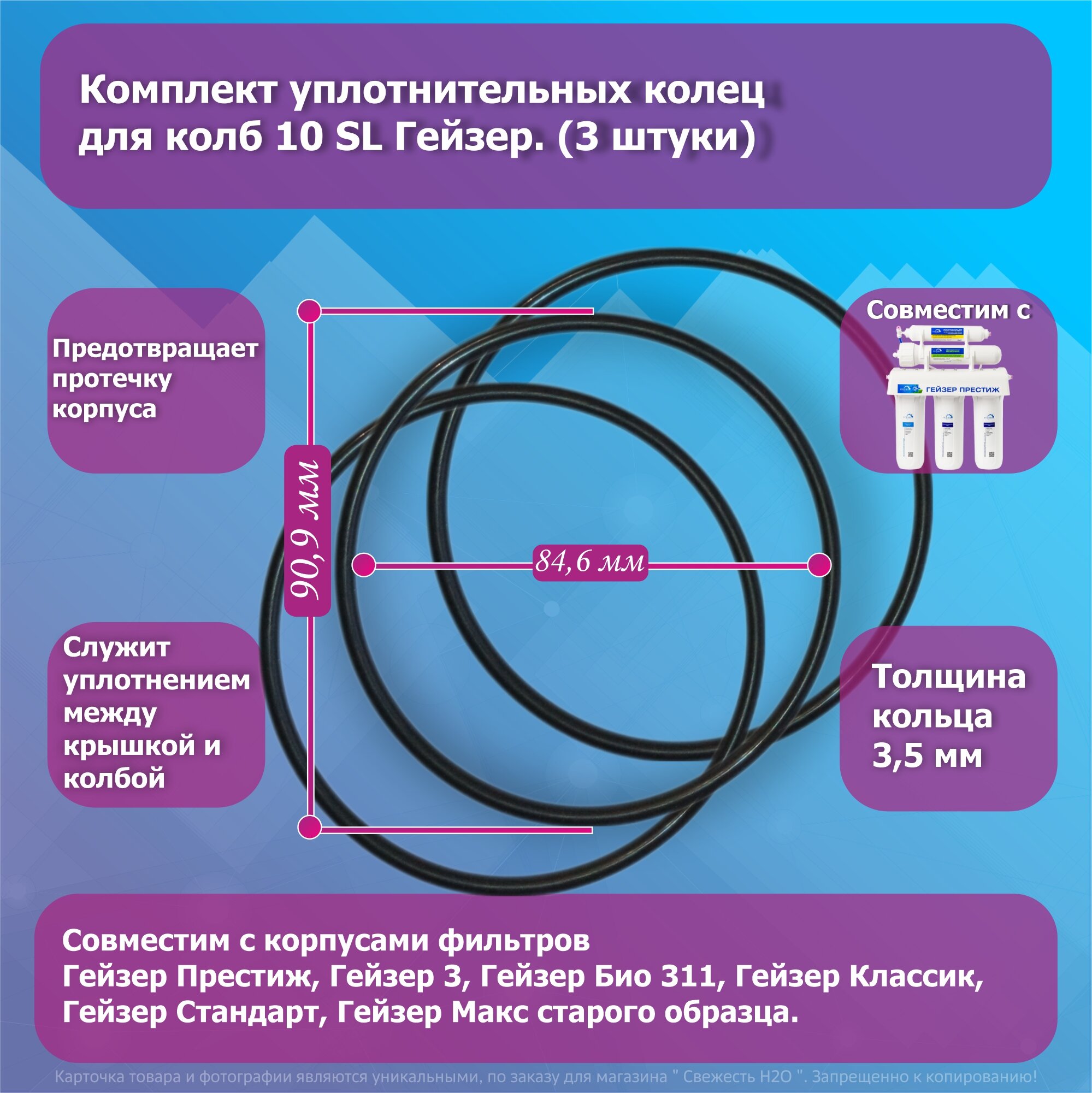 Уплотнительное кольцо для колб 10 SL Гейзер Престиж