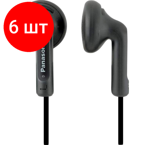 Комплект 6 штук Наушники Panasonic RP-HV094GU-K 457400₽
