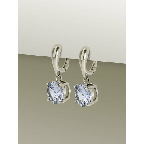 Серьги конго FLORANSE искусственный камень размер 13 мм серебристый 460₽