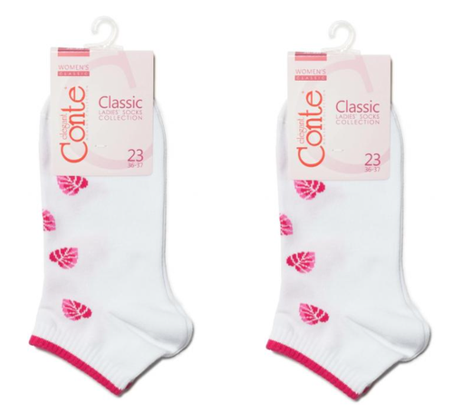 Носки Conte elegant, 2 уп., размер 23, розовый, белый