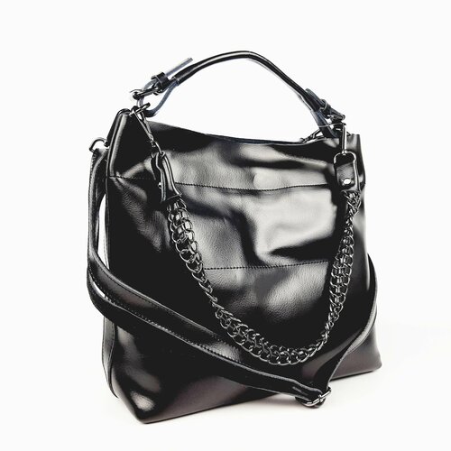 фото Сумка fuzi house, фактура гладкая, черный