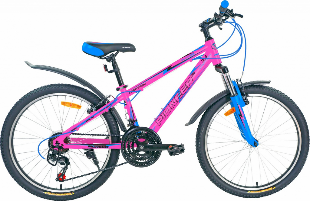 Велосипед PIONEER Captain 24"/12' pink-blue-black